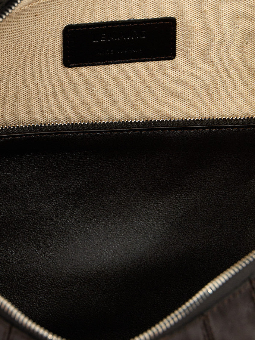 Dark Brown Croissant Large Crossbody Bag 4