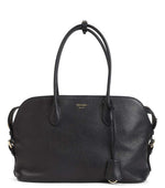 Black Logo Top Zip Large Tote 1