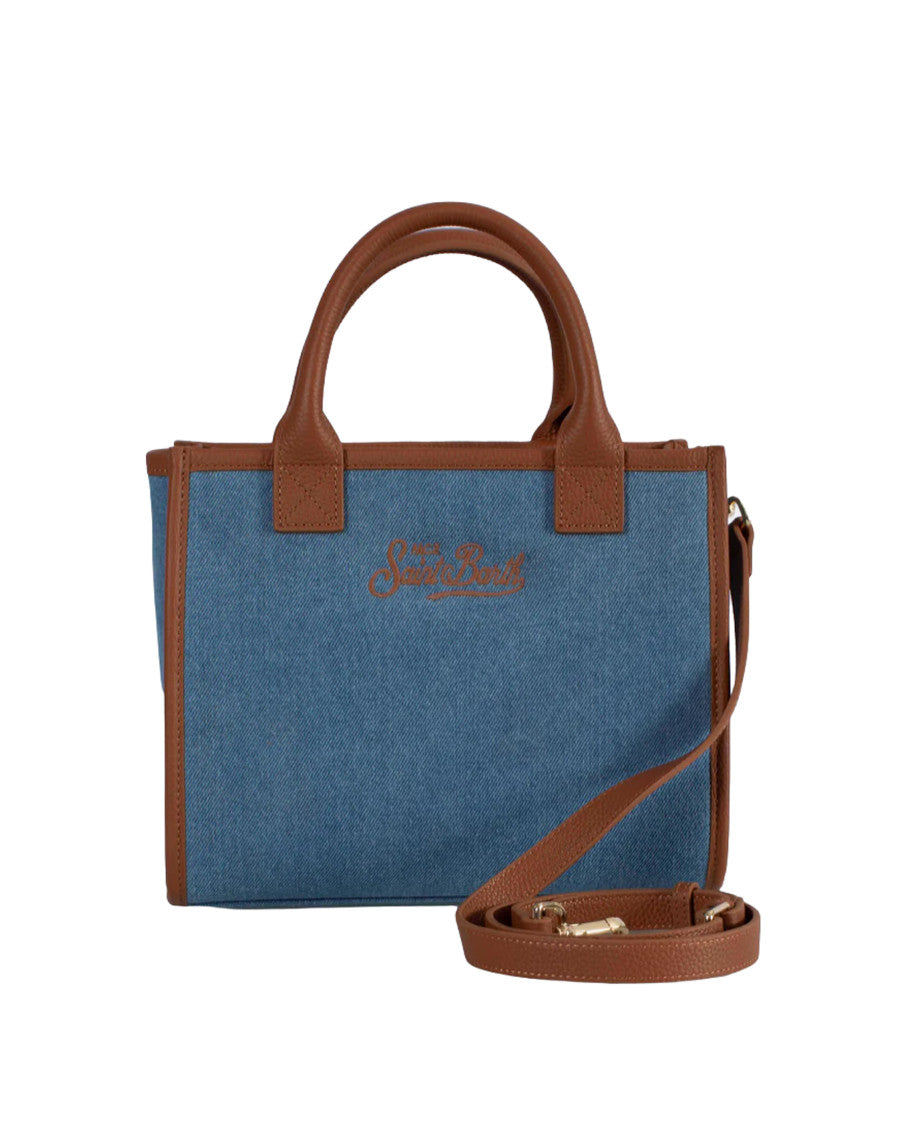 Blue Vanity Top Zip Mini Tote 2