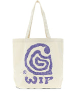 White Graphic Tote 1