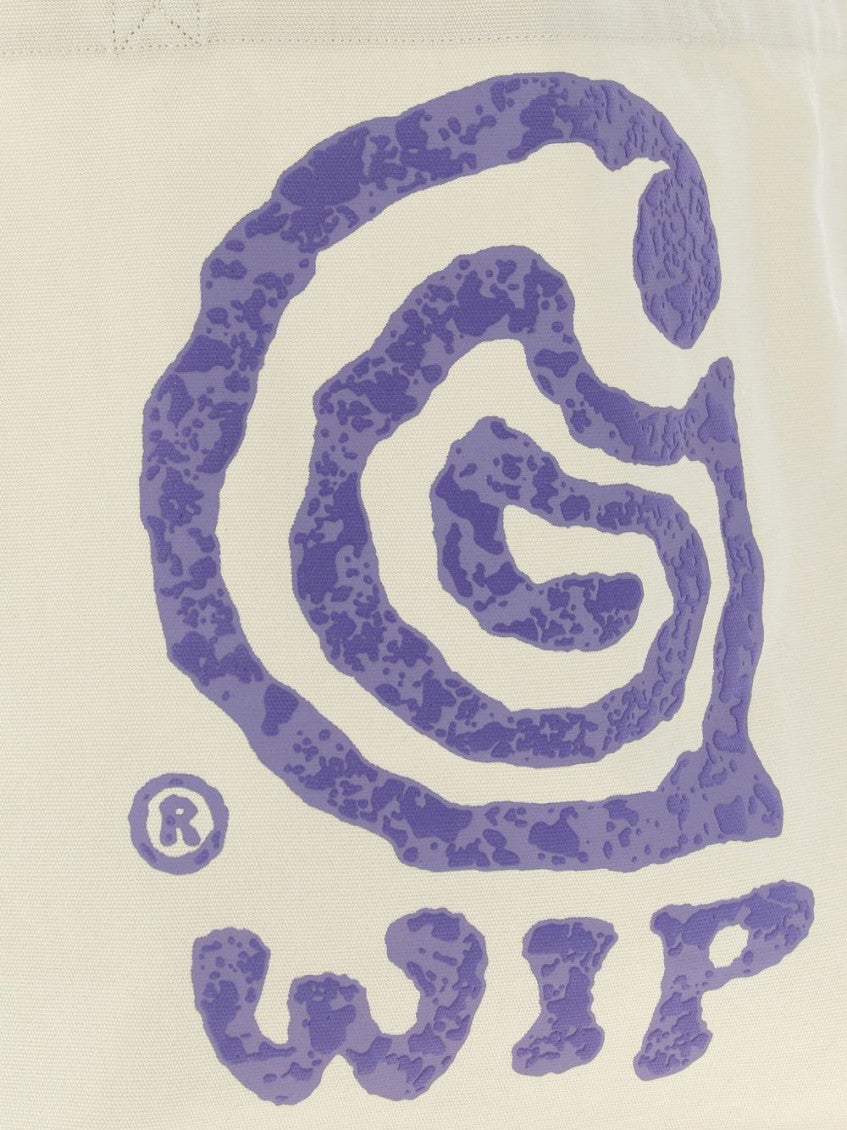 White Graphic Tote 4