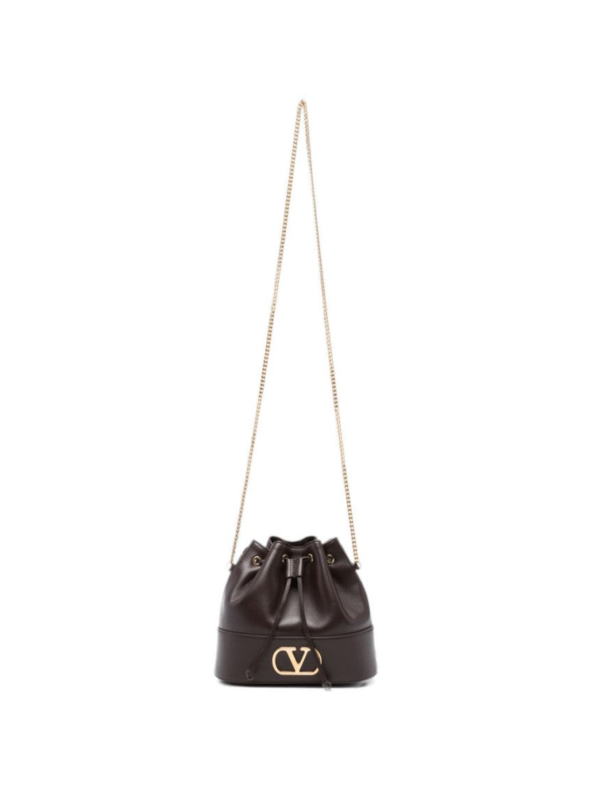 Brown VLogo Signature Mini Bucket Bag 1