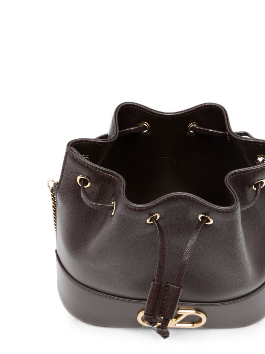 Brown VLogo Signature Mini Bucket Bag 3