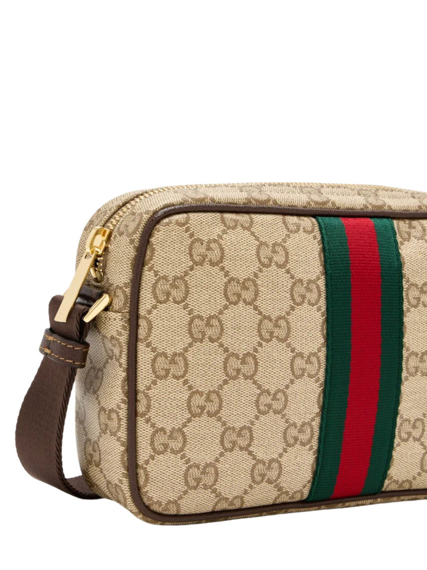 Beige GG Logo Small Crossbody Bag 3