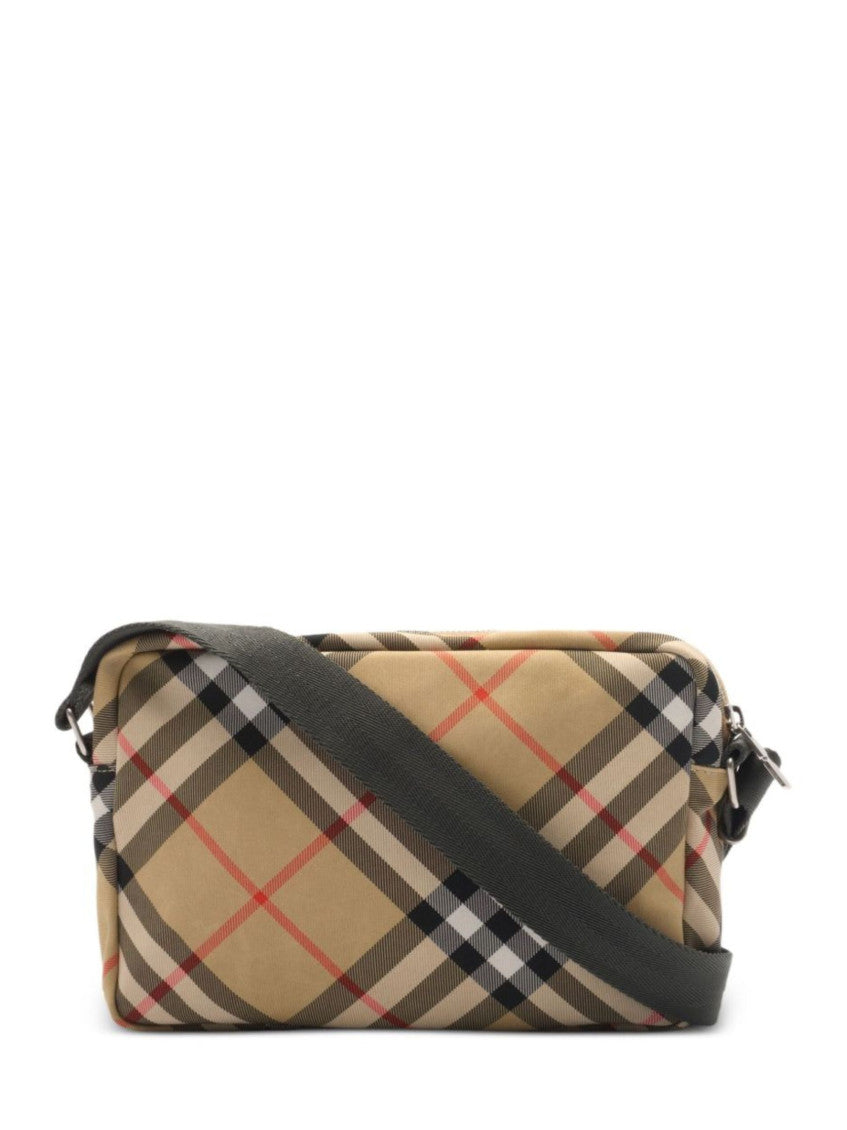 Beige Check Small Crossbody Bag 2