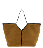 Brown Y Slim Large Tote 1