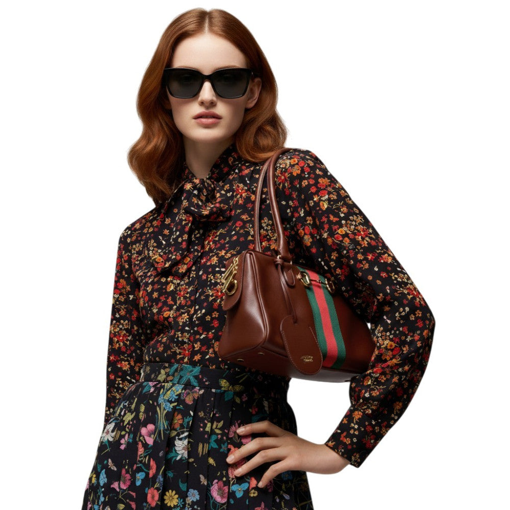 Brown Borsetto Medium Shoulder Bag 5
