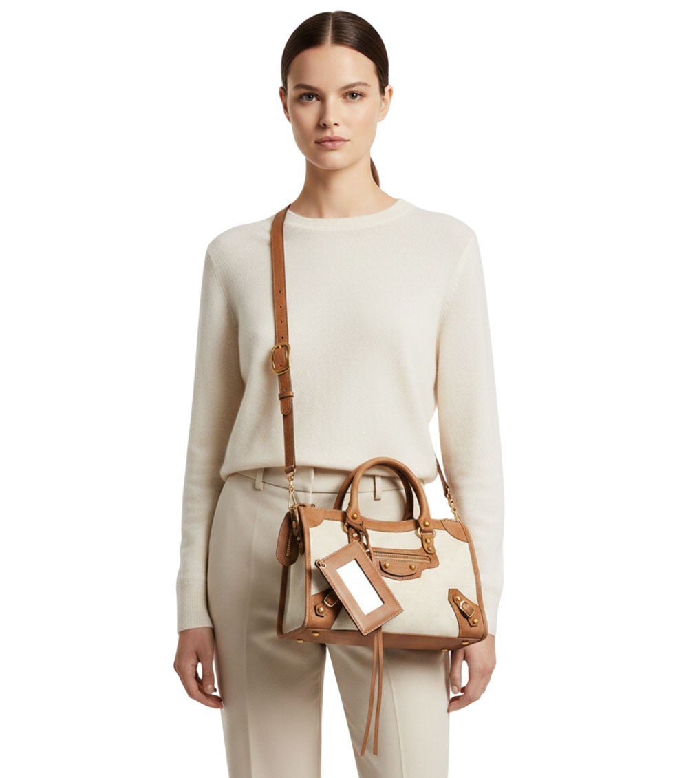 Beige Le City Small Satchel 5