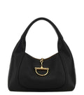 Black Horsebit Large Shoulder Bag 1