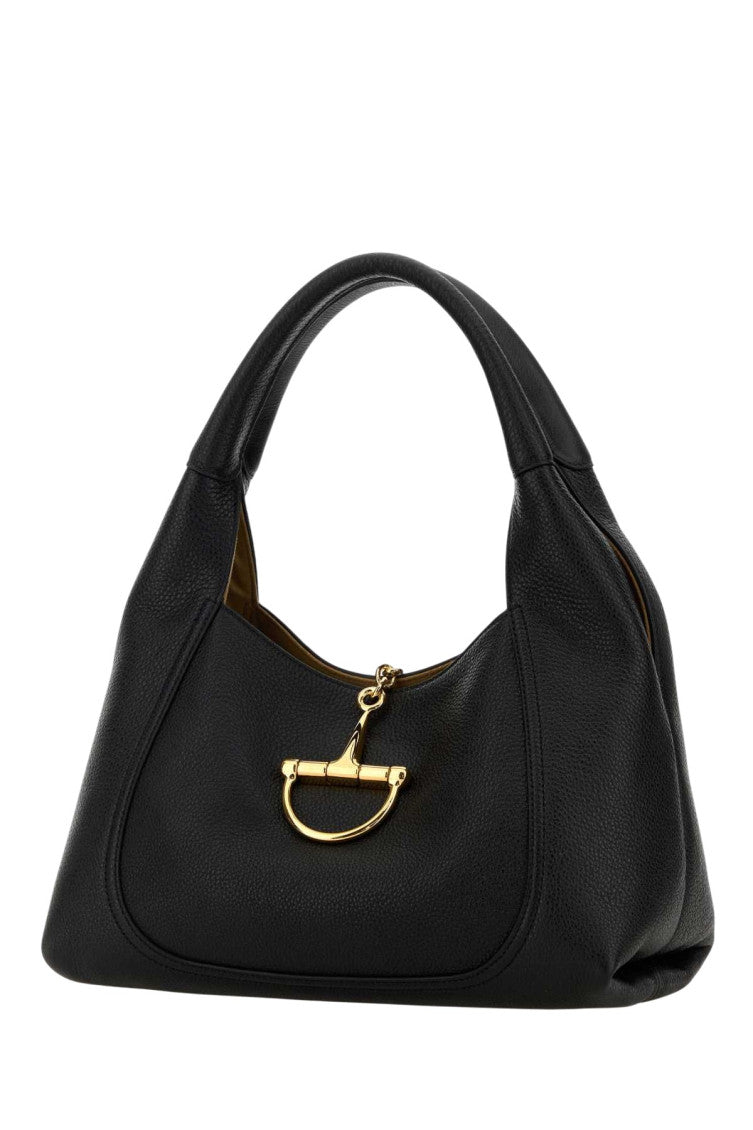 Black Horsebit Large Shoulder Bag 2
