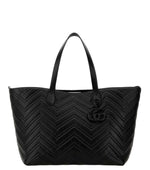Black GG Marmont Large Tote 1