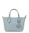 Light Blue GG Marmont Small Tote 1