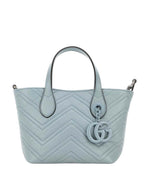 Light Blue GG Marmont Small Tote 1