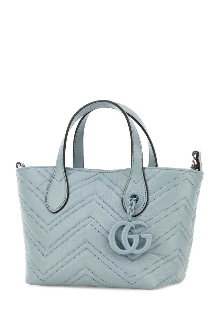 Light Blue GG Marmont Small Tote 2