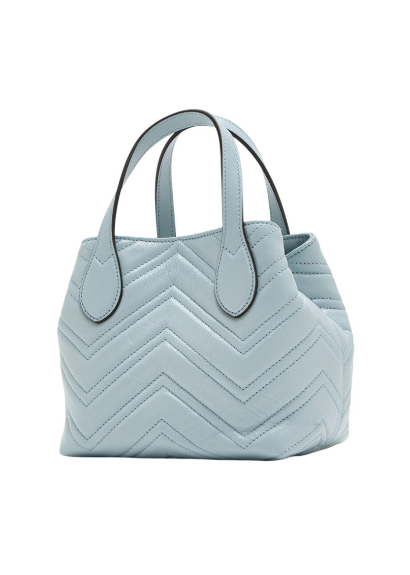 Light Blue GG Marmont Small Tote 3
