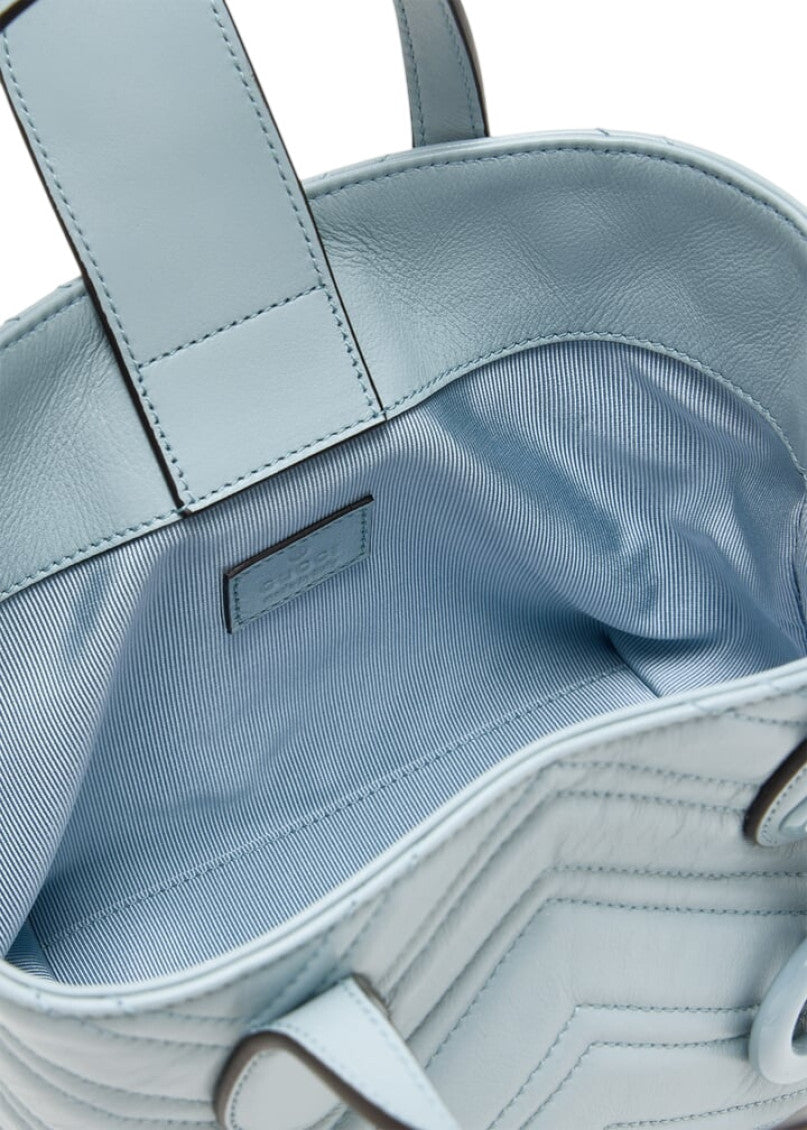 Light Blue GG Marmont Small Tote 4