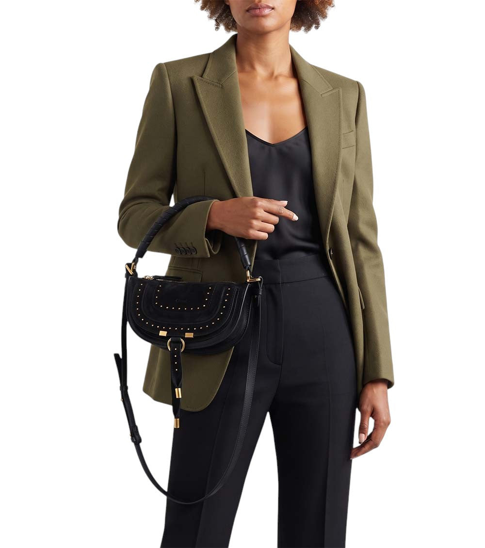 Black Marcia Small Shoulder Bag 4