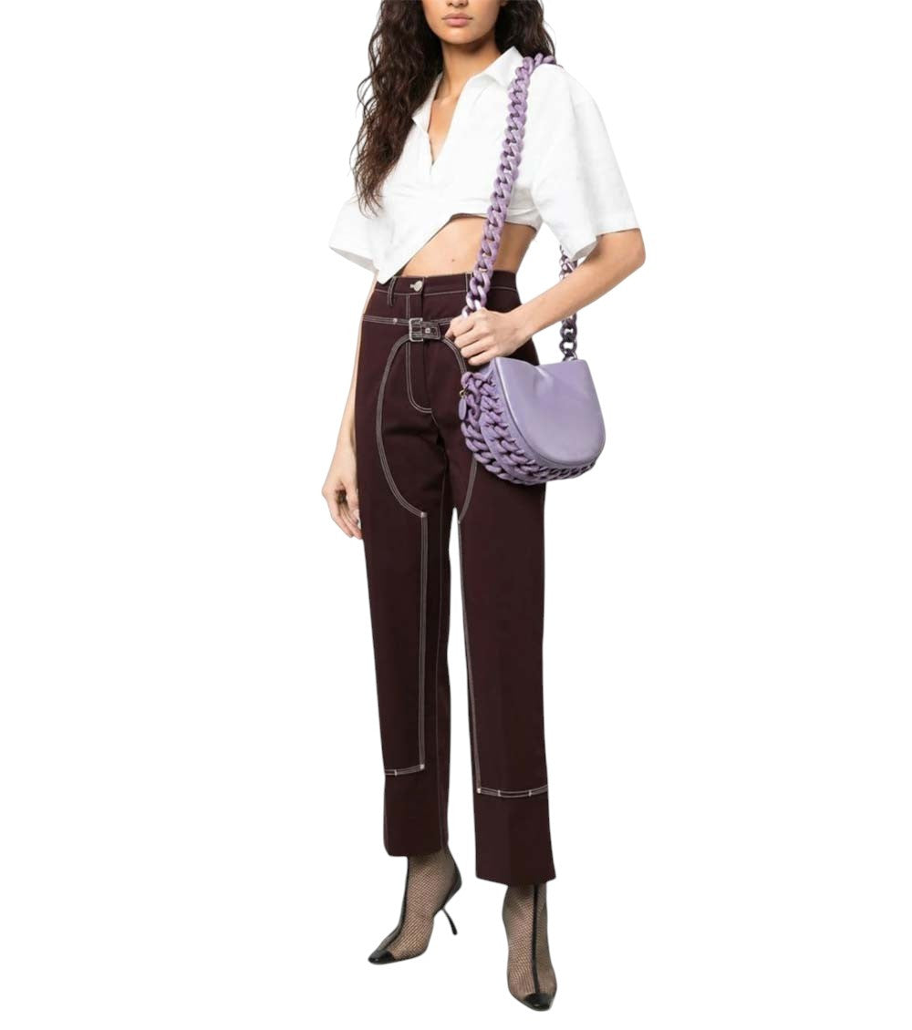 Purple Frayme Small Shoulder Bag 5