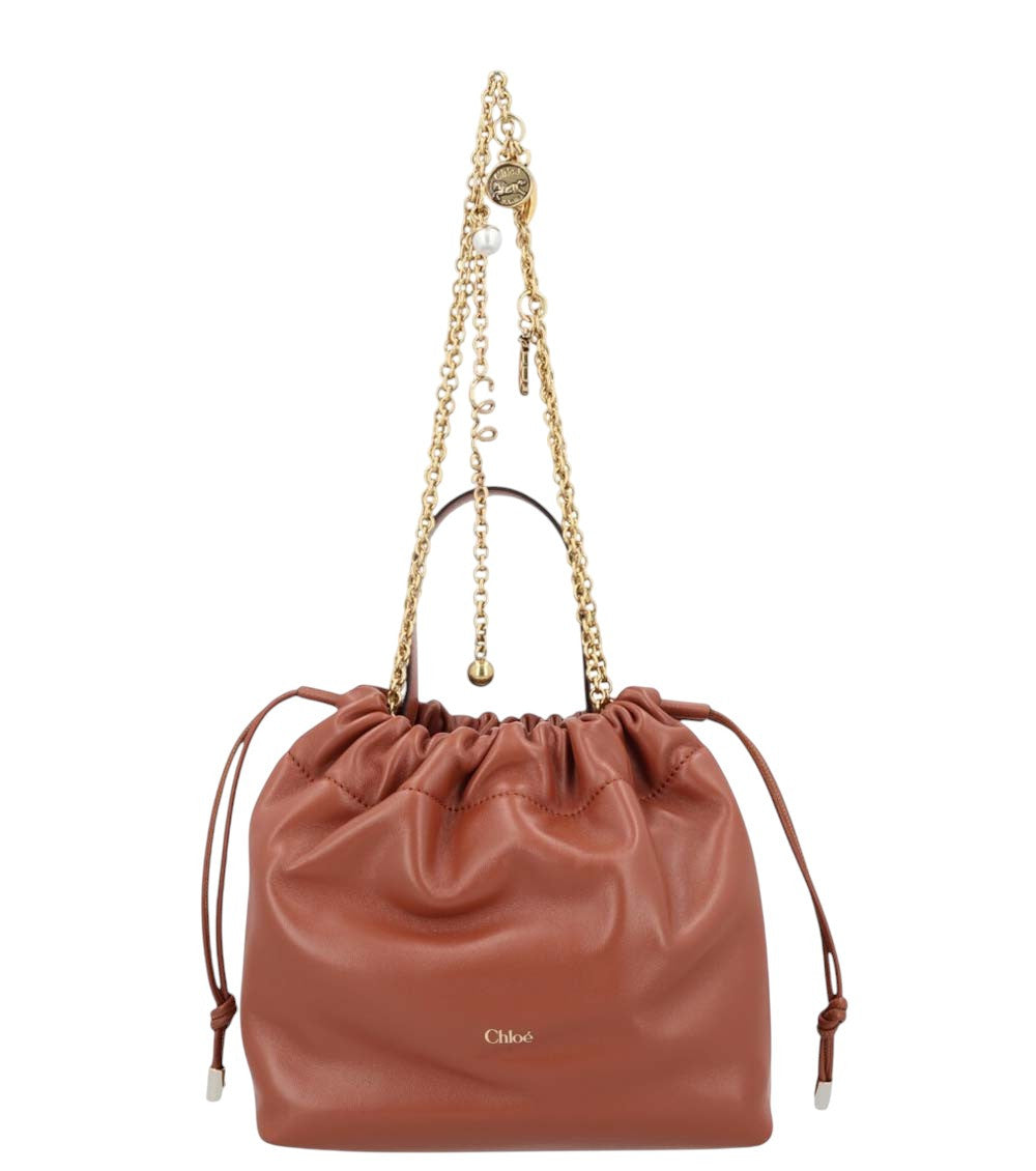 Brown Icons Mini Bucket Bag 1