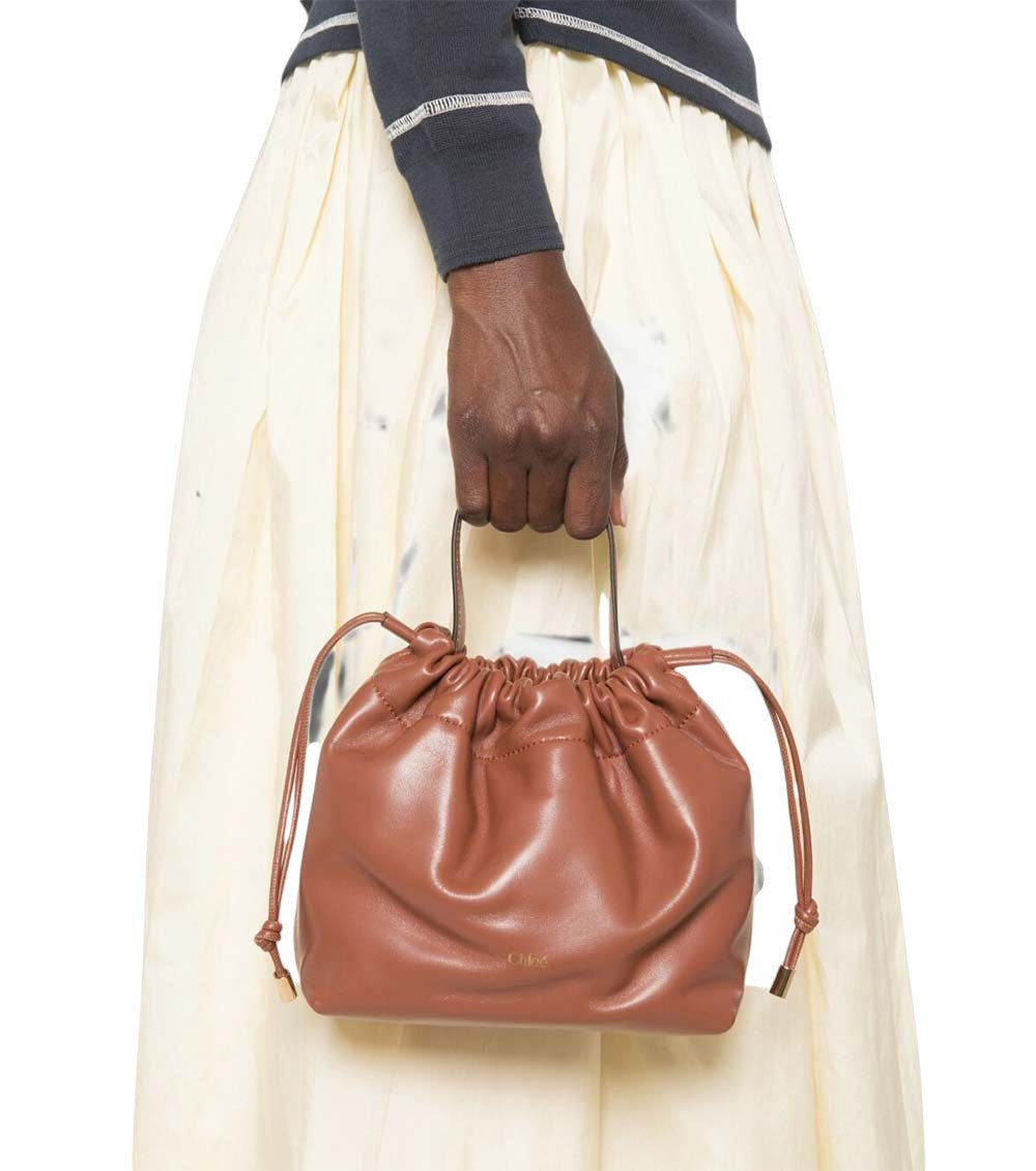 Brown Icons Mini Bucket Bag 5