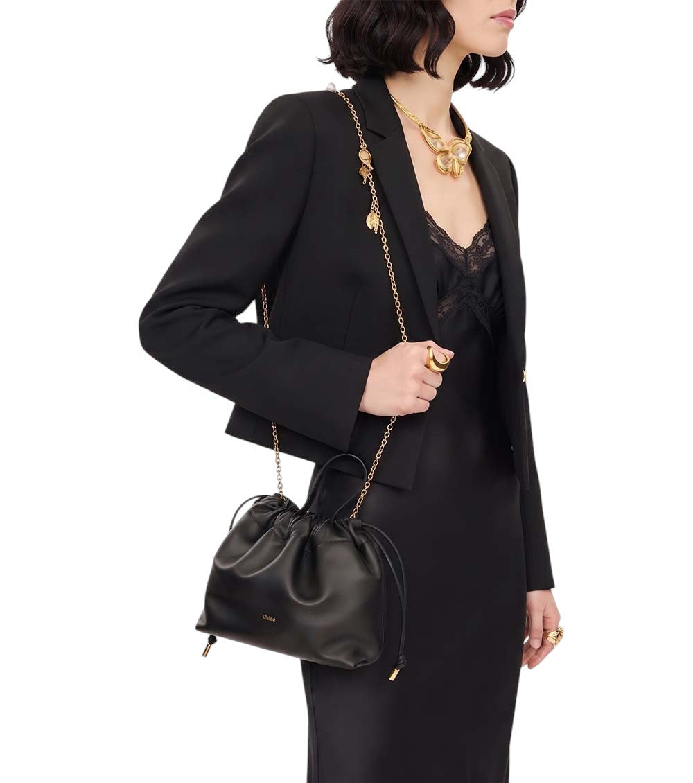Black Icons Mini Bucket Bag 5