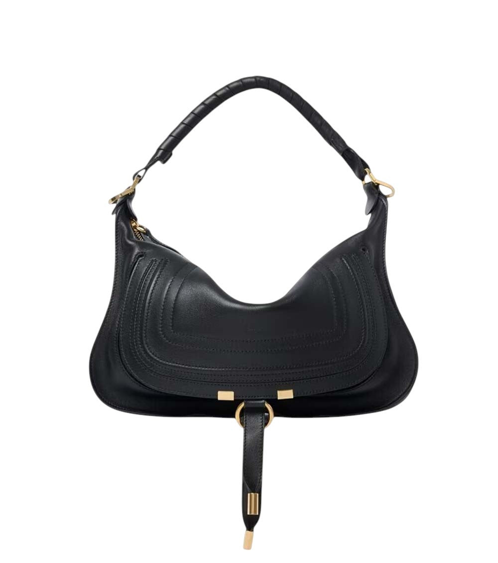 Black Marcie Large Shoulder Bag 1