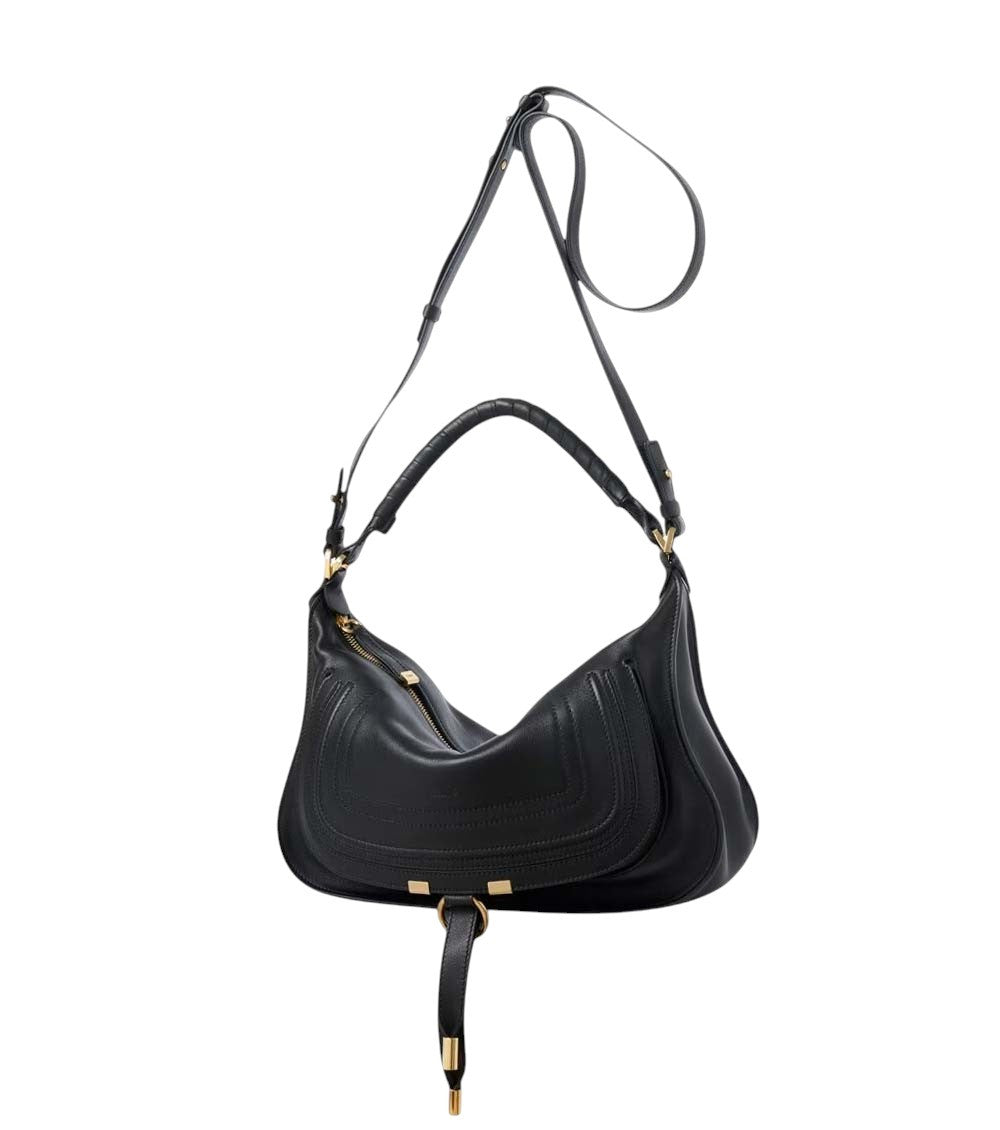 Black Marcie Large Shoulder Bag 2