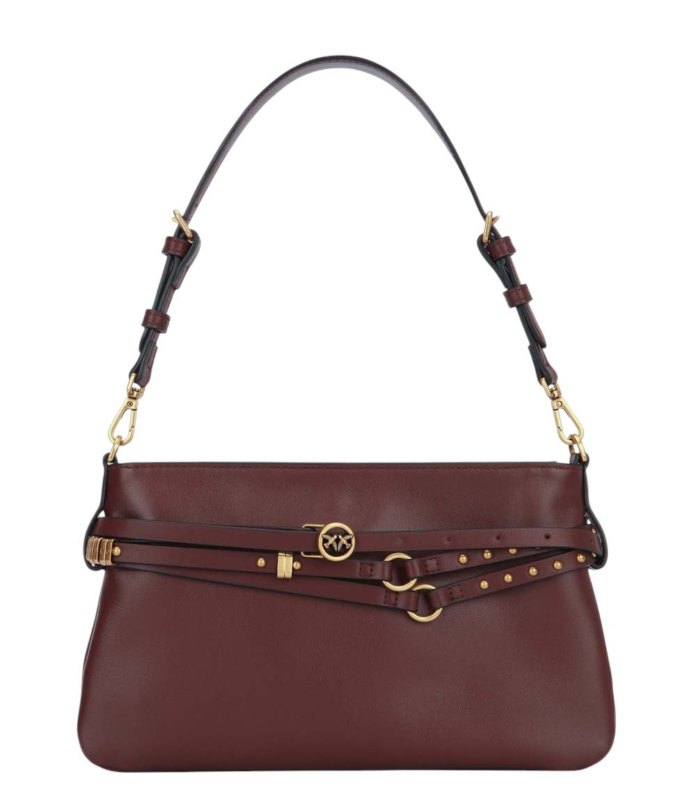 Burgundy Logo Small Shoulder Bag 1