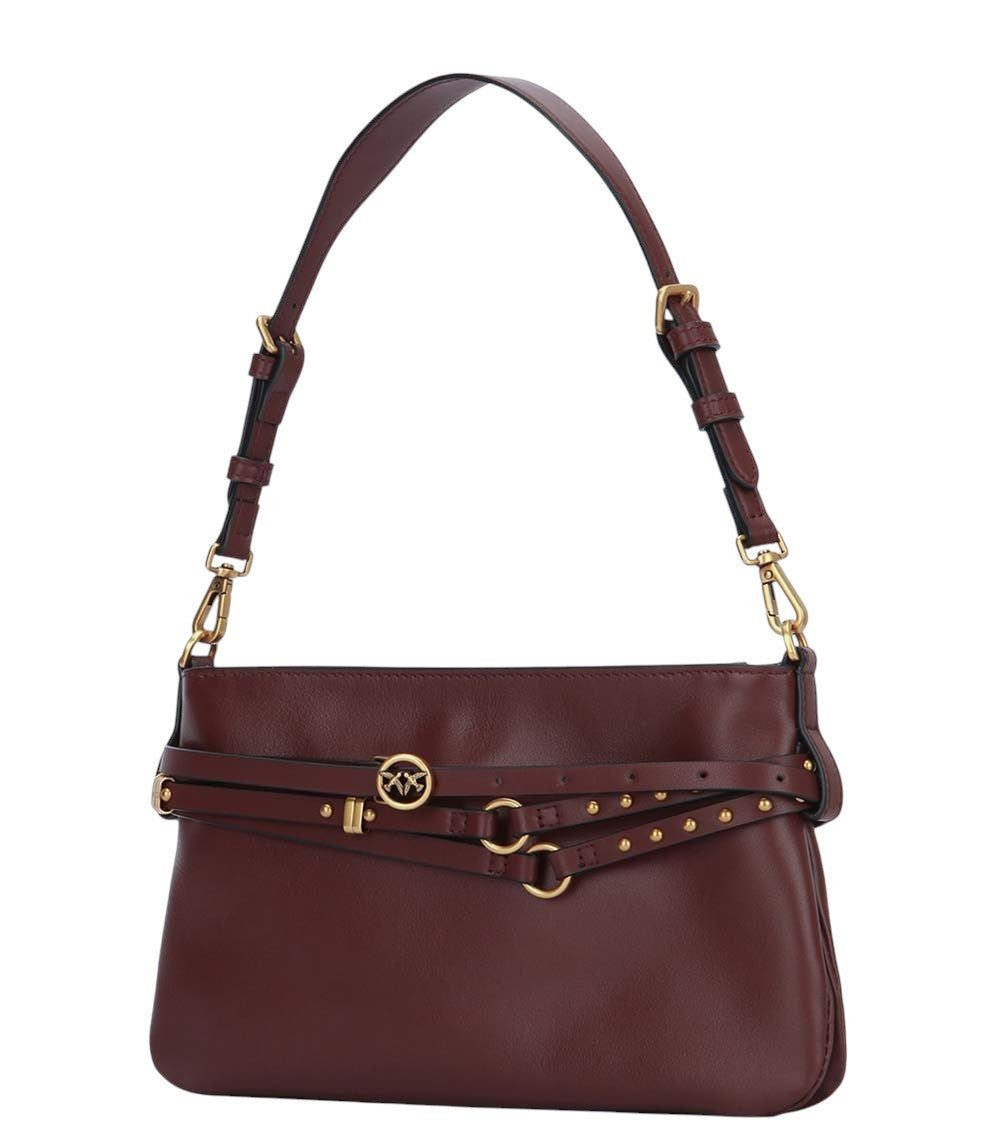 Burgundy Logo Small Shoulder Bag 2