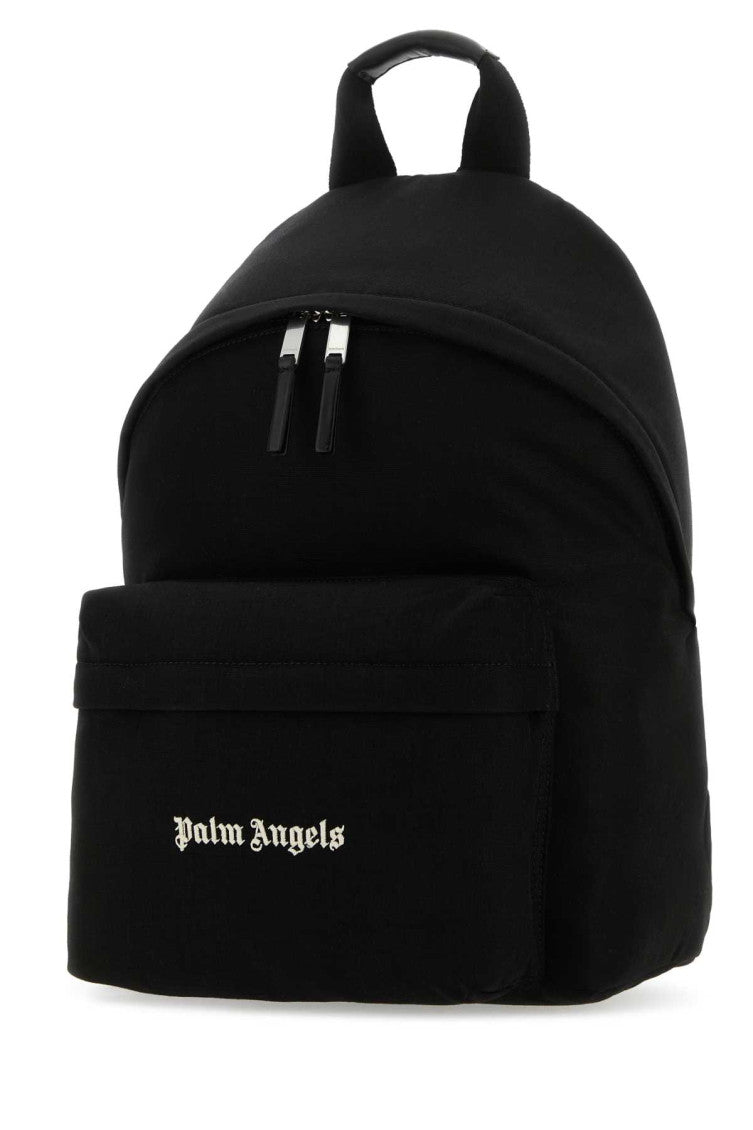 Black logo-print backpack 2