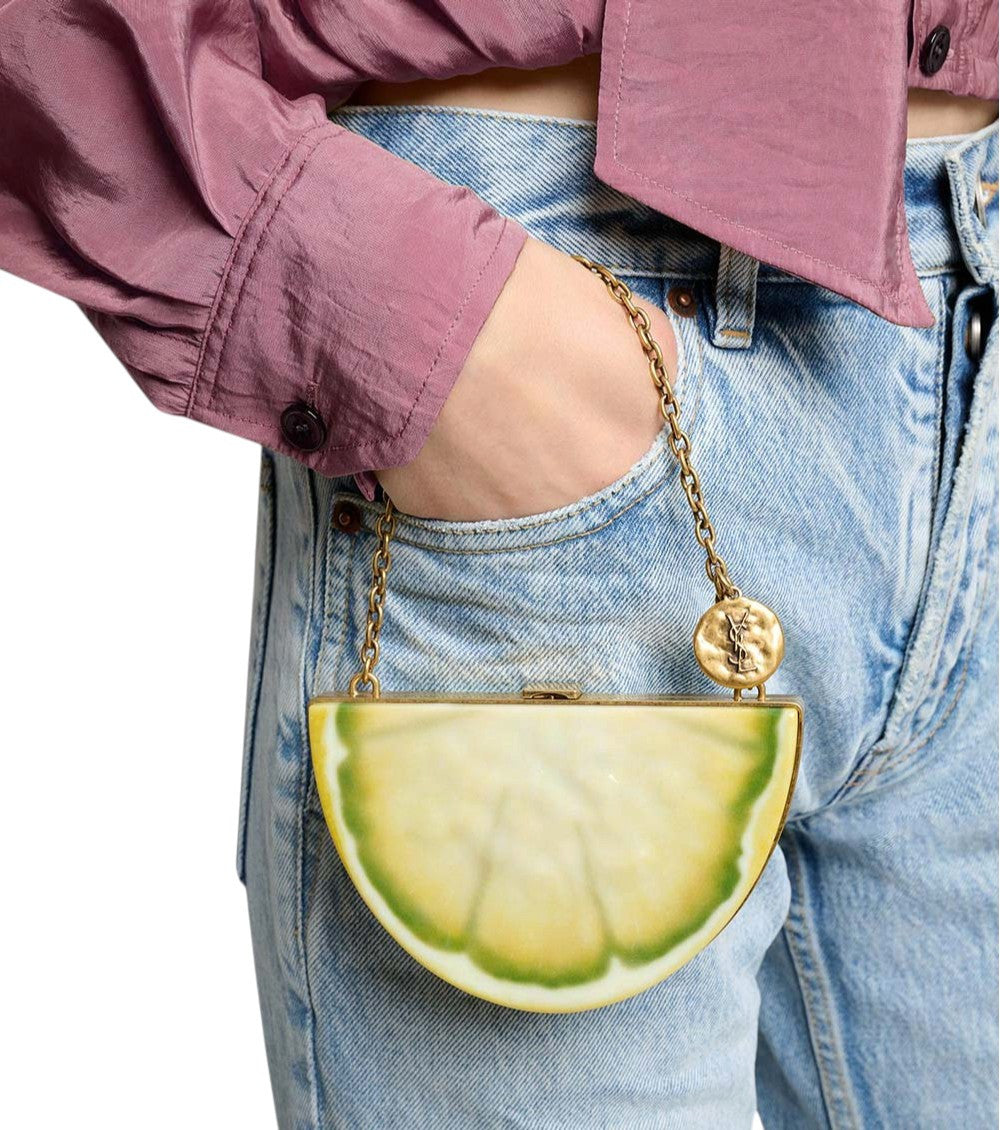 Multicolor Lemon Mini Clutch 5