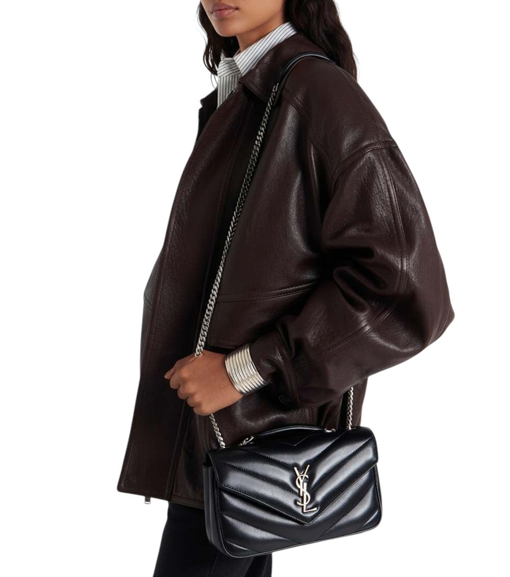 Black Loulou Small Shoulder Bag 4