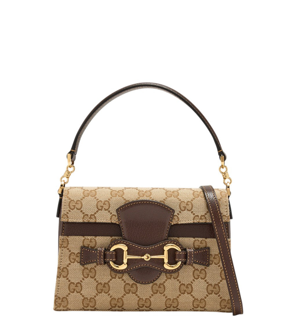 Beige Horsebit Duomo small Satchel 1