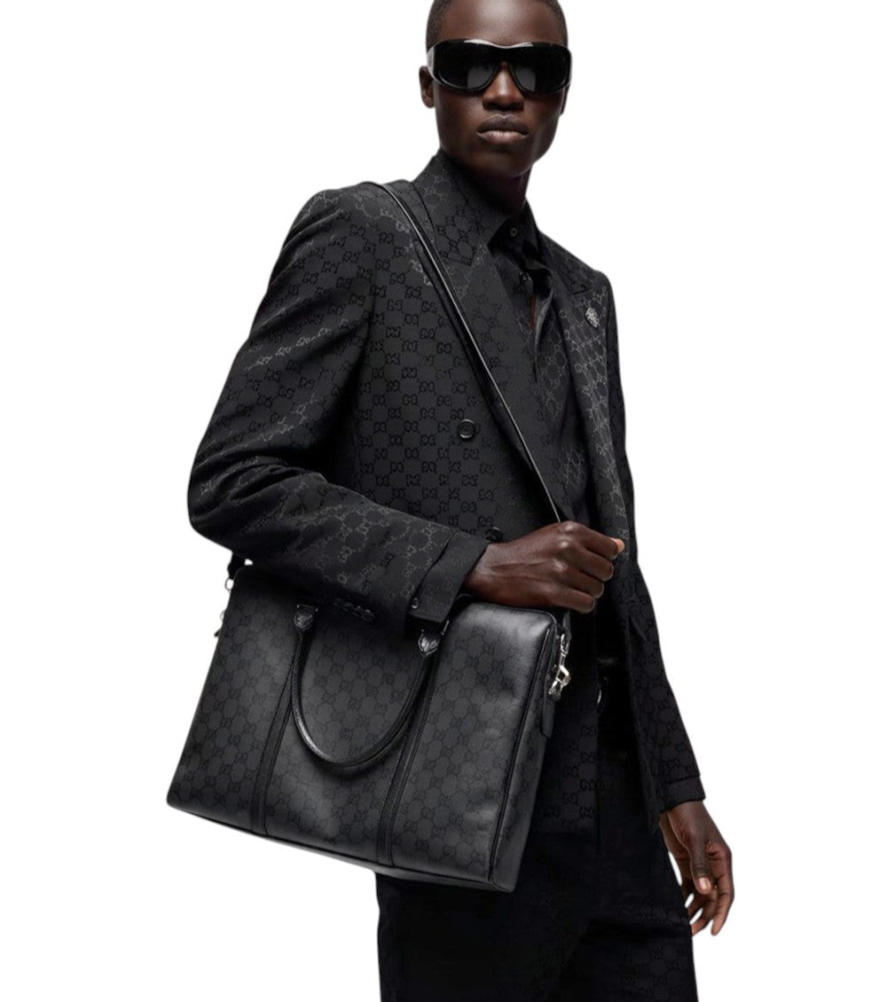 Black Essence Classic Medium Briefcase Bag 4