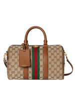 Beige Ophidia Medium Duffle Bag 1
