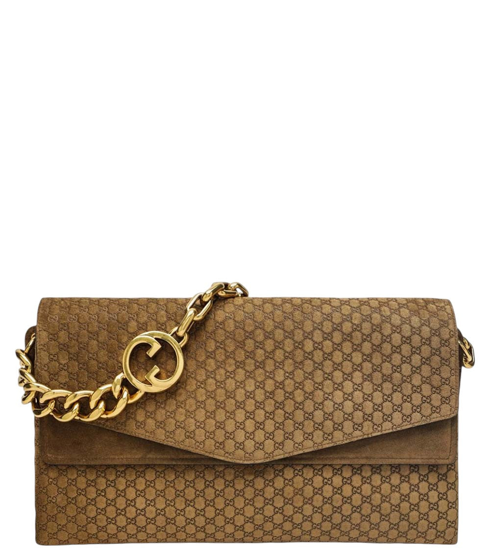 Brown Logo Large Shoulder Bag 1