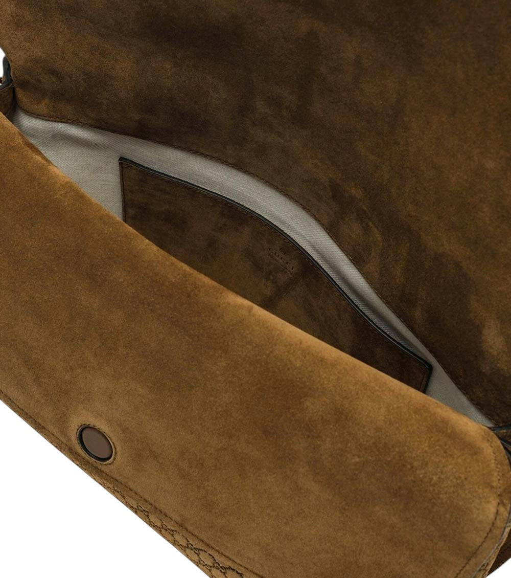 Brown Logo Large Shoulder Bag 4