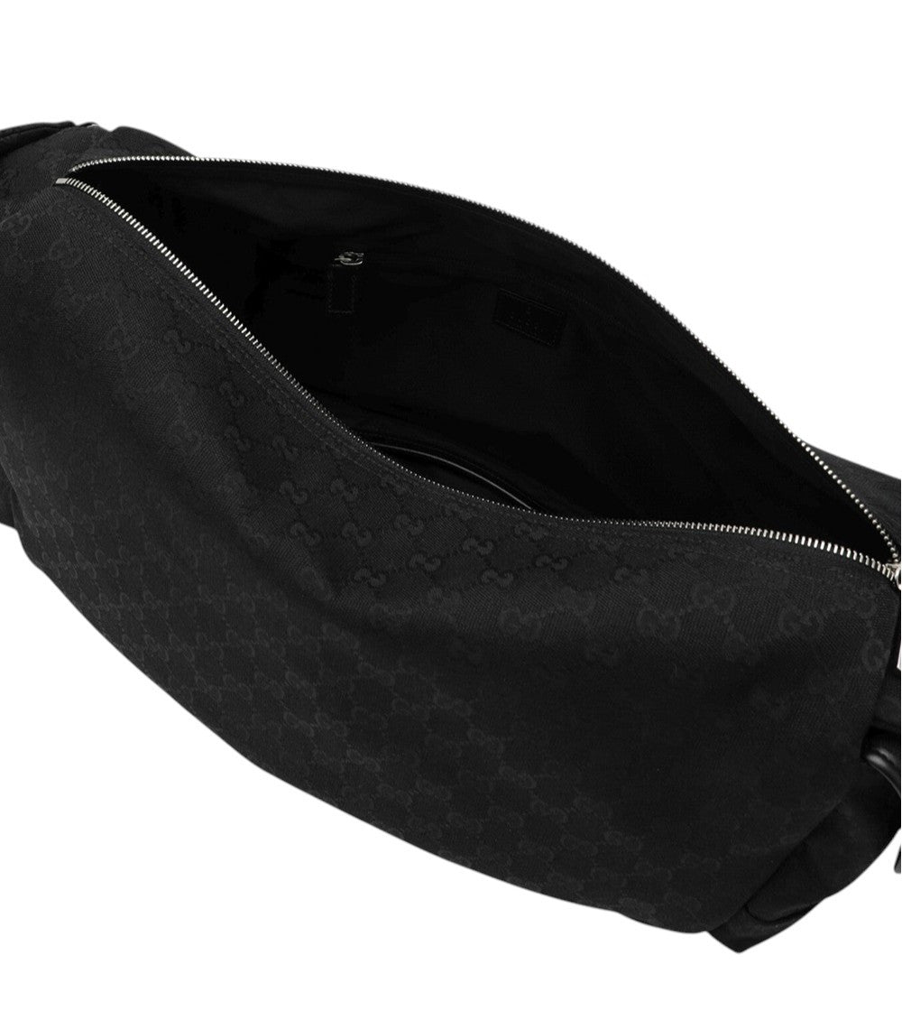 Black GG Logo Large Crossbody Bag 4