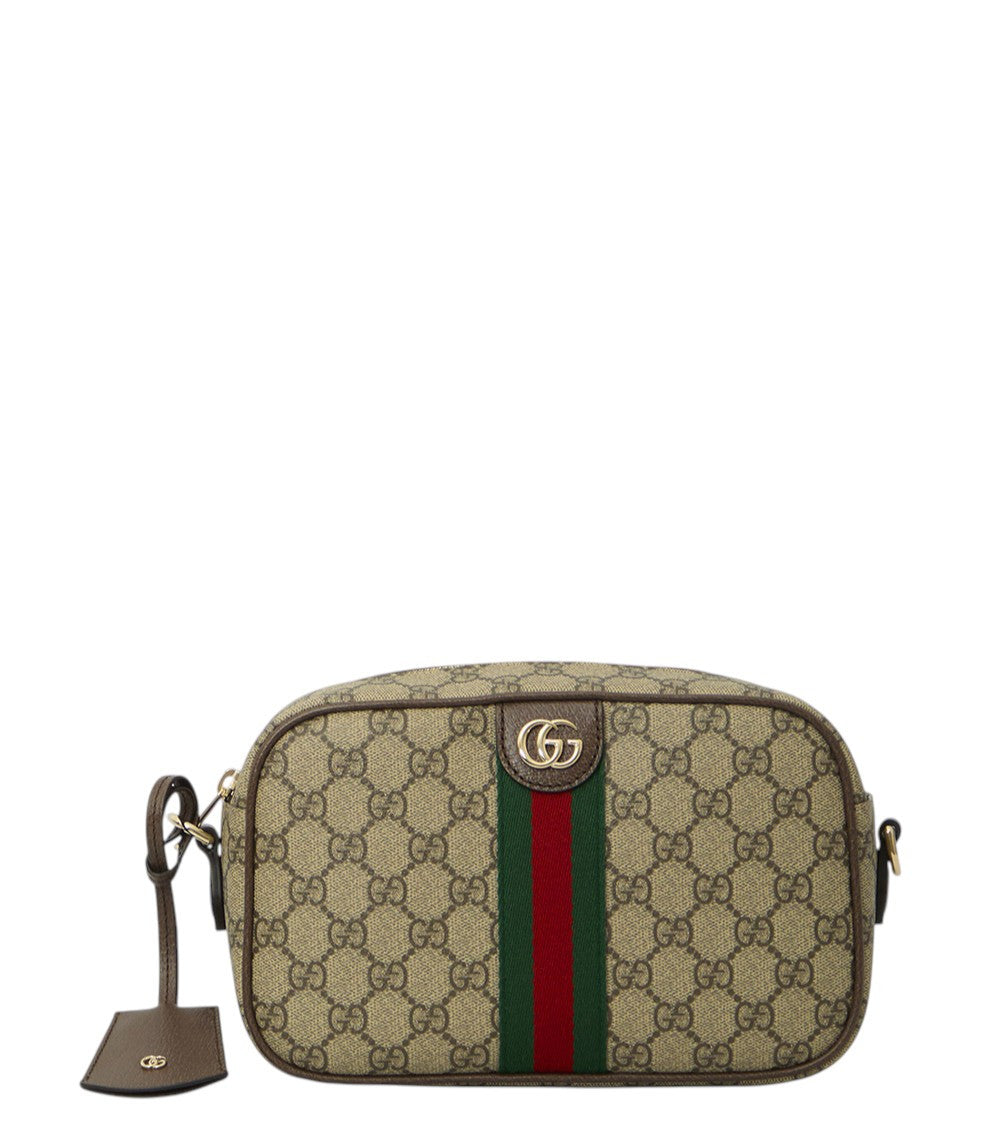 Beige Ophidia Small Crossbody Bag 1