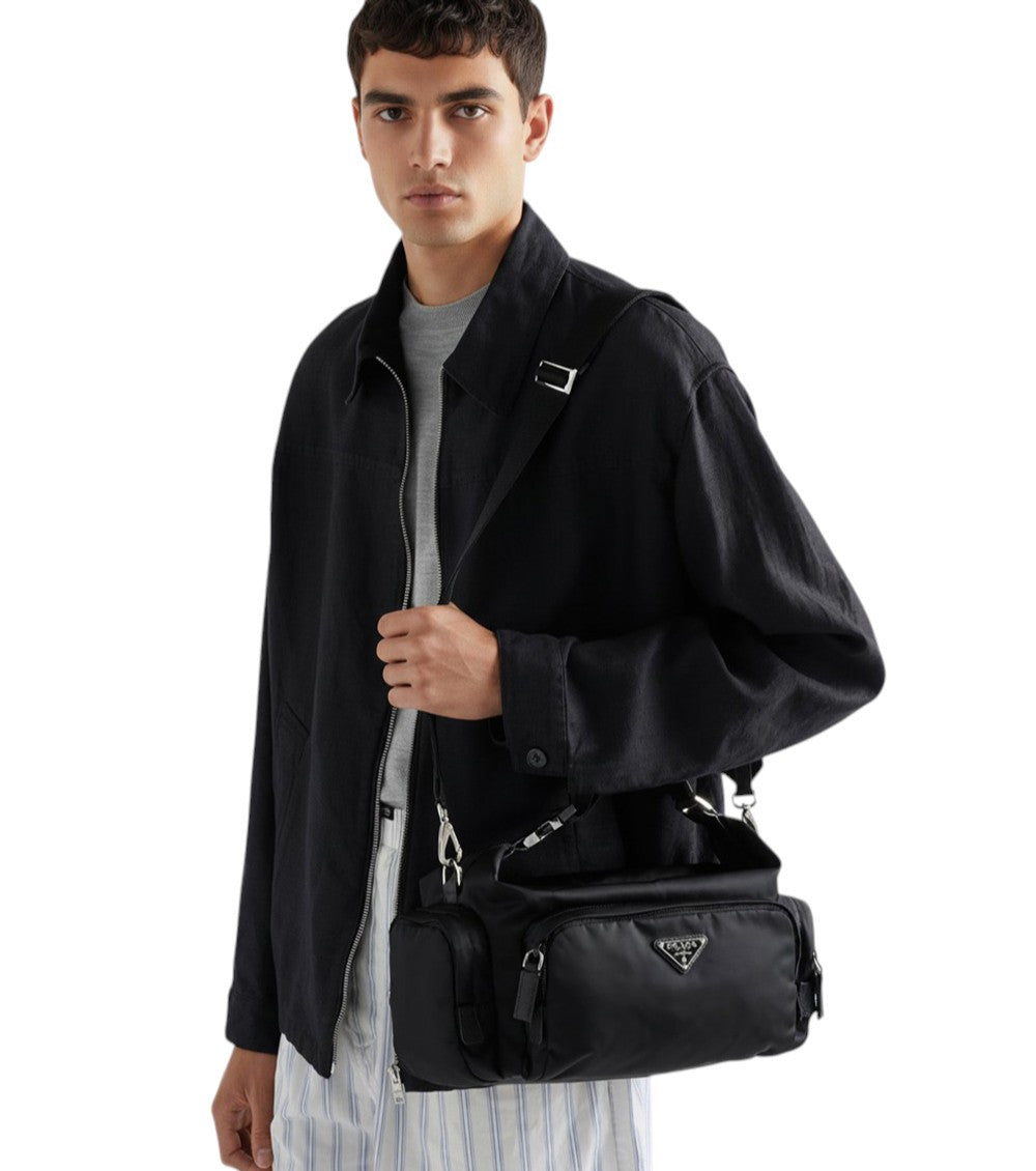 Black Logo Medium Crossbody Bag 5