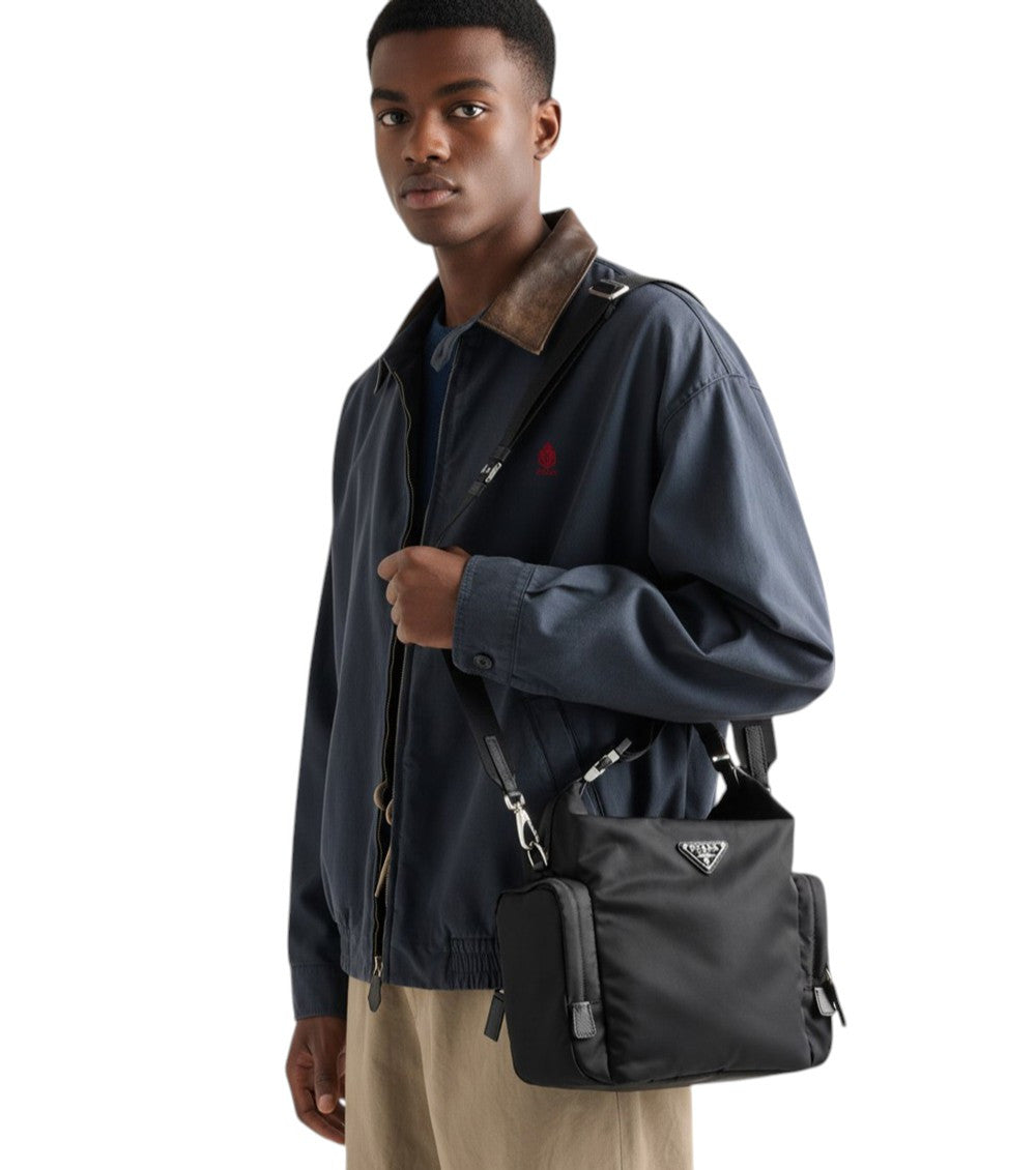 Black Logo Medium Crossbody Bag 5
