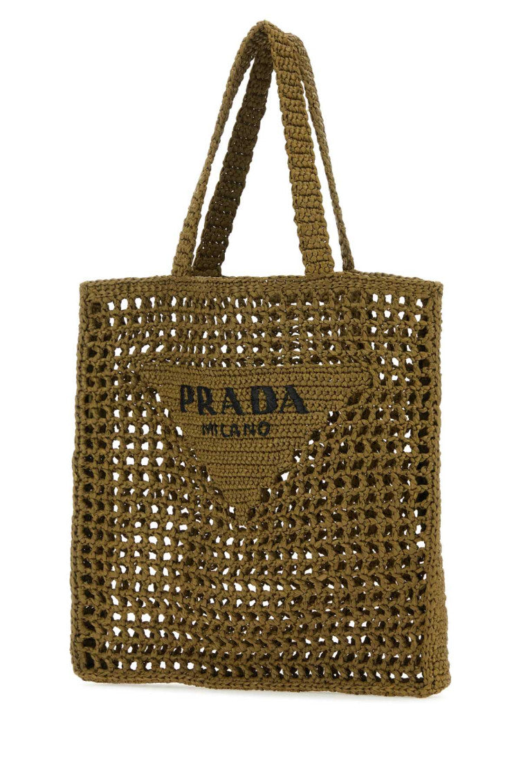 Green Raffia Tote Bag 2