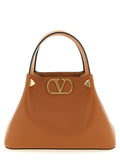 Brown VLogo Signature Small Satchel 1