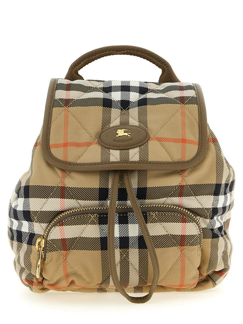 Beige Horseshoe Mini Backpack 1