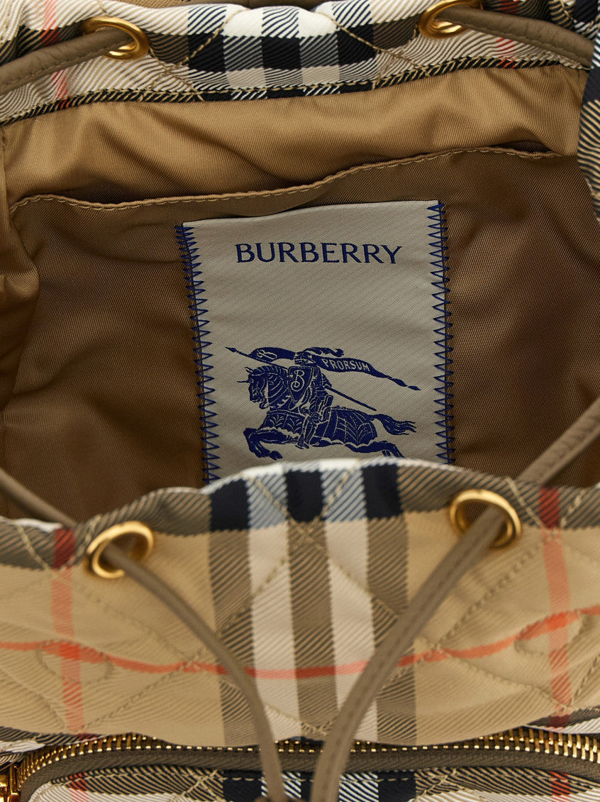 Beige Horseshoe Mini Backpack 4