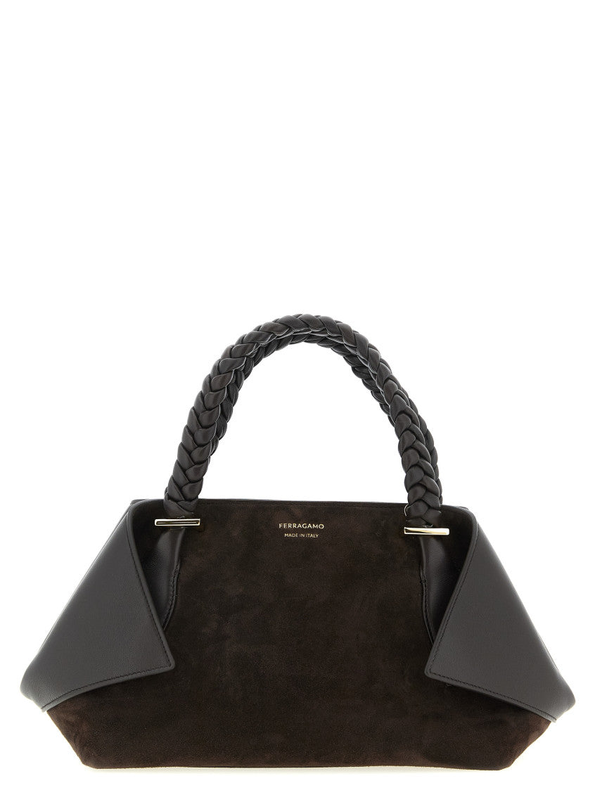 Dark Brown Scarf Satchel 1