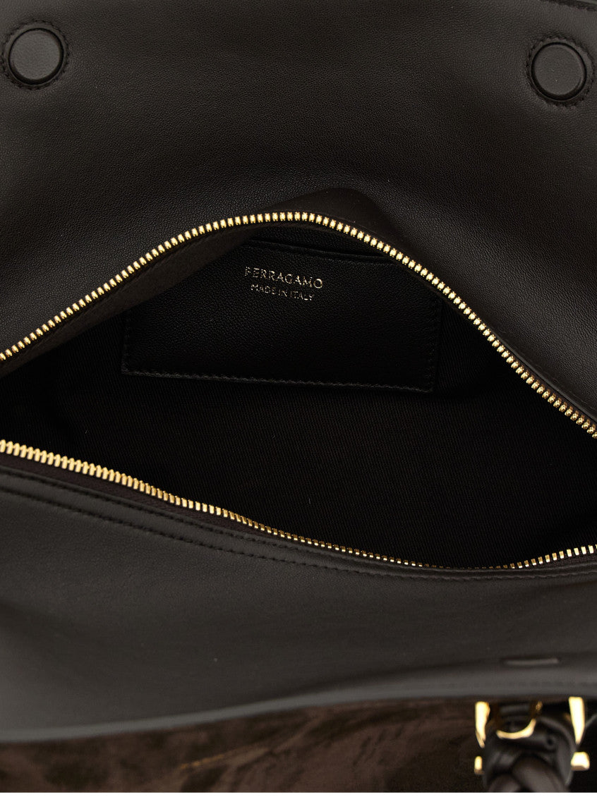 Dark Brown Scarf Satchel 4