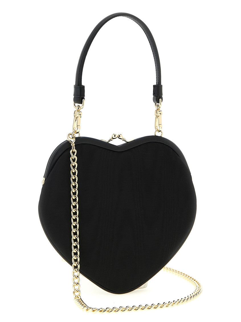 Black Belle Heart Frame Shoulder Bag 2