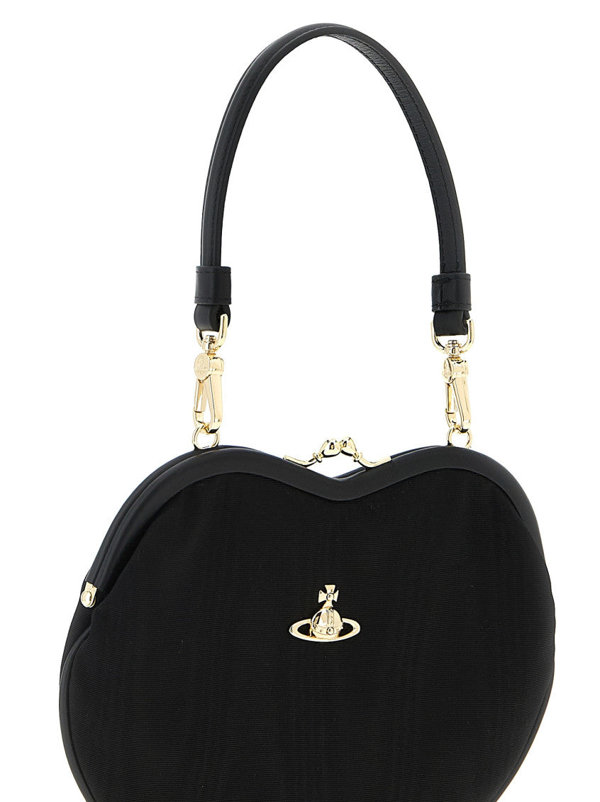 Black Belle Heart Frame Shoulder Bag 3