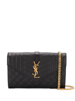 Black Monogram leather wallet on chain 1